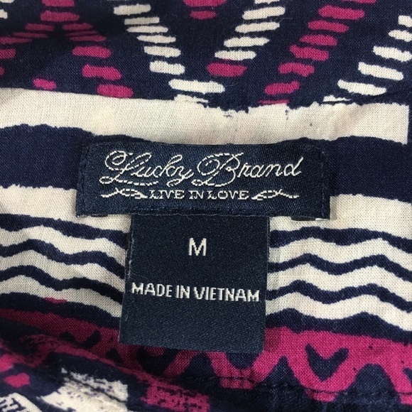 Lucky Brand Women’s Top with Aztec print - Picture 3 of 7